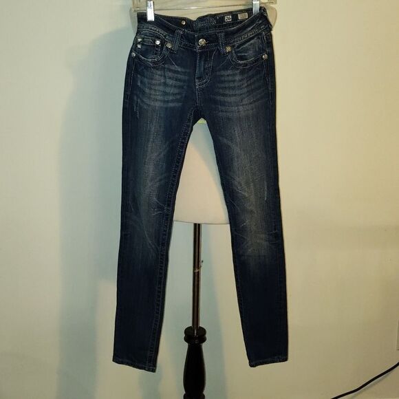 Miss me size 26 skinny jeans embellished pockets with cross - Picture 3 of 11